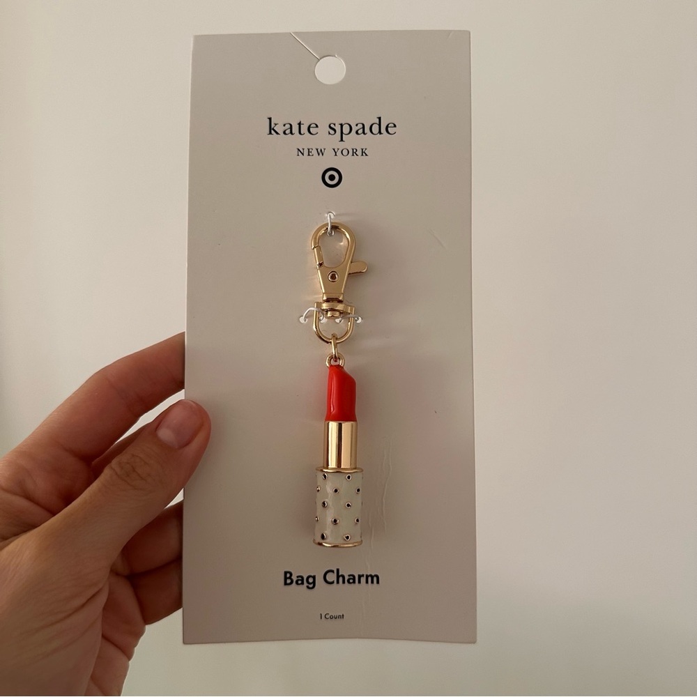 Kate Spade x Target Red Lipstick Bag Charm Keychain